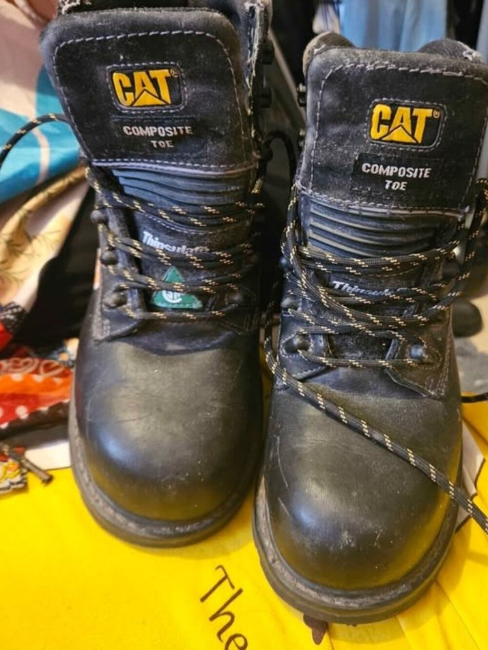 Cat Steel Tip boots -size 7.5 (US)